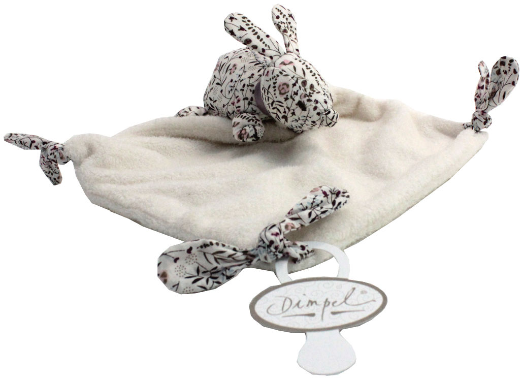  lila the rabbit baby comforter pacifinder purple liberty white 